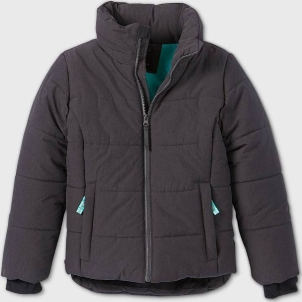 ⭐️All In Motion Girls' Short Puffer Jacket Heather size XL